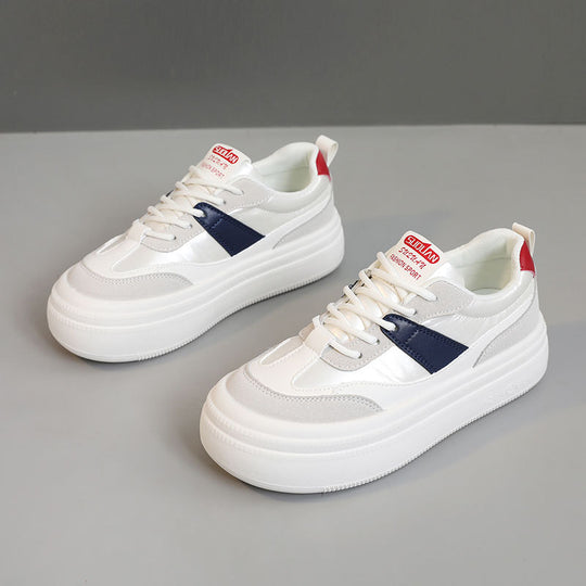 Damen modische Plateau Sneakers mit stabiler Laufsohle und atmungsaktivem Obermaterial R&B