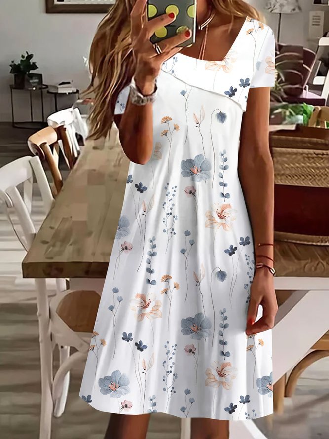 Damen Sommerkleid mit floralem Design und weitem Schnitt R&B