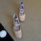 Damen Elegante Ballerinas mit verstellbarem Riemen und modischem Detail
