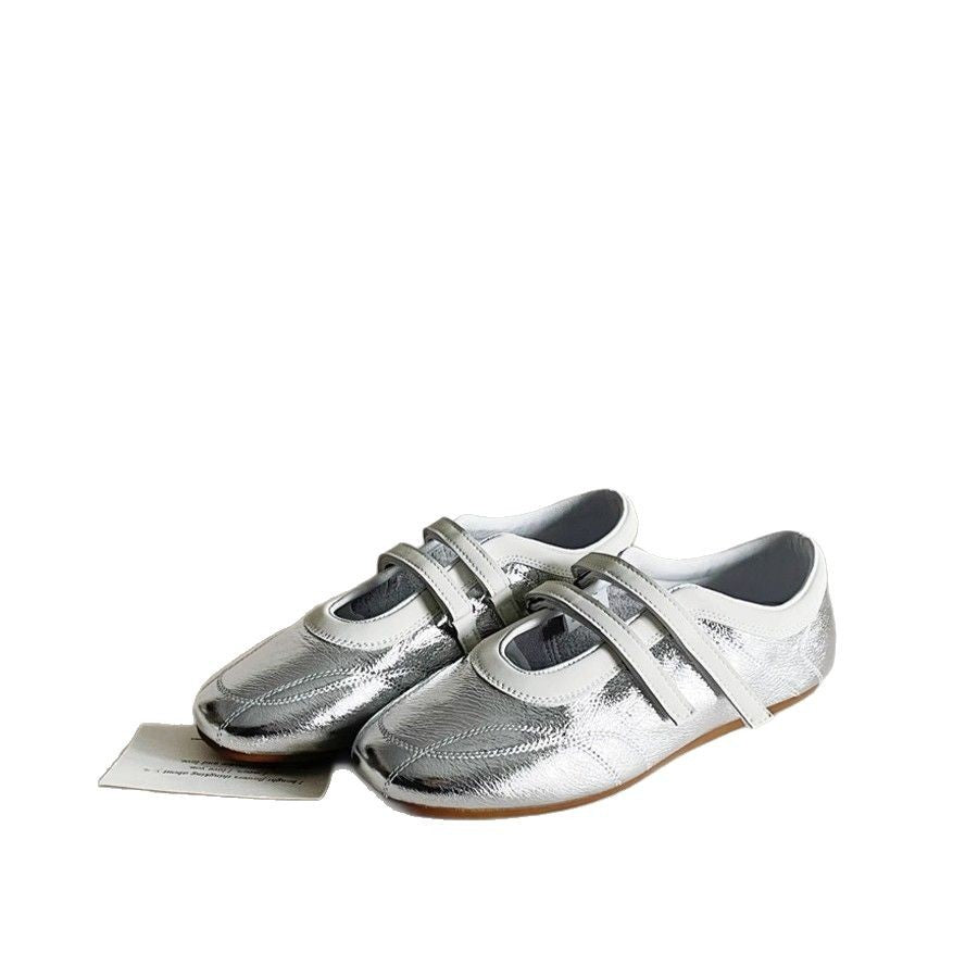 Damen Komfortable Ballerinas mit verstellbarem Riemendesign und atmungsaktiver Sohle