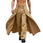 Damen nan taillenhoher ausgestellter Midi-Wickelrock mit innerer Culotte und Zierknopfleiste R&B