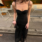 Damen Gerafftes Maxikleid mit Spitzen-Overlay R&B