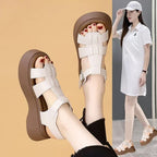 Damen Komfortable Plateau-Sandalen mit verstellbaren Riemen und modischem Design R&B