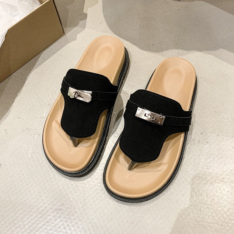 Damen modische Chic-Schlappen mit exklusivem Design und komfortabler Sohle EB