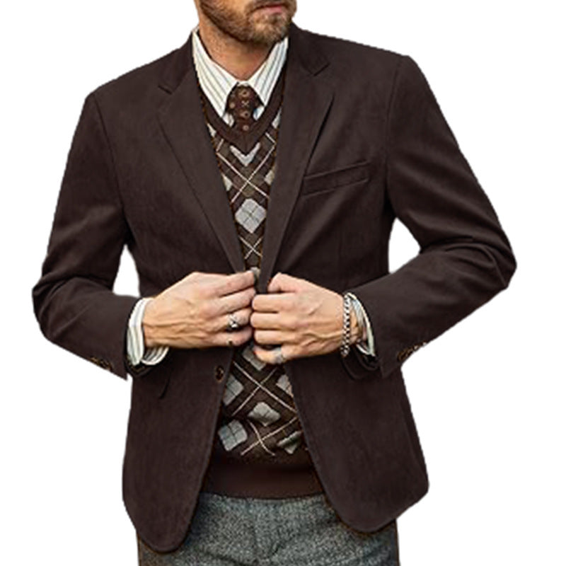 Herren eleganter Sportblazer mit modernem Schnitt und feinen Details R&B
