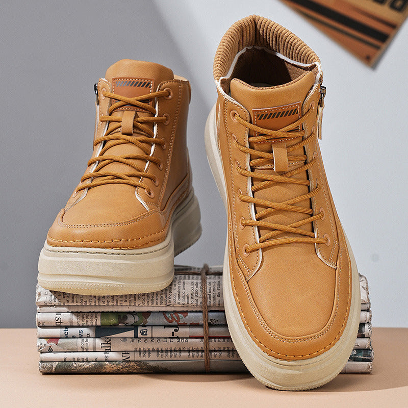 Damen High-Top Sneakers mit praktischem Reißverschluss und robustem Sohlenprofil R&B