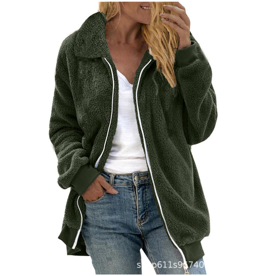 Damen Fleece-Jacke im Oversized-Stil R&B