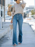 Damen Flared Jeans mit hohem Bund und modischem Schnitt R&B