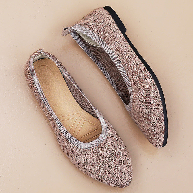Damen Elegante und atmungsaktive Ballerinas mit rutschfester Sohle R&B