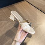 Damen Elegante Sandalen mit strukturiertem Obermaterial und modischem Blockabsatz R&B