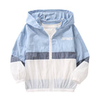 Unisex nan leichte Windbreaker Jacke mit Kapuze und Farbblock-Design wasserabweisend atmungsaktiv R&B