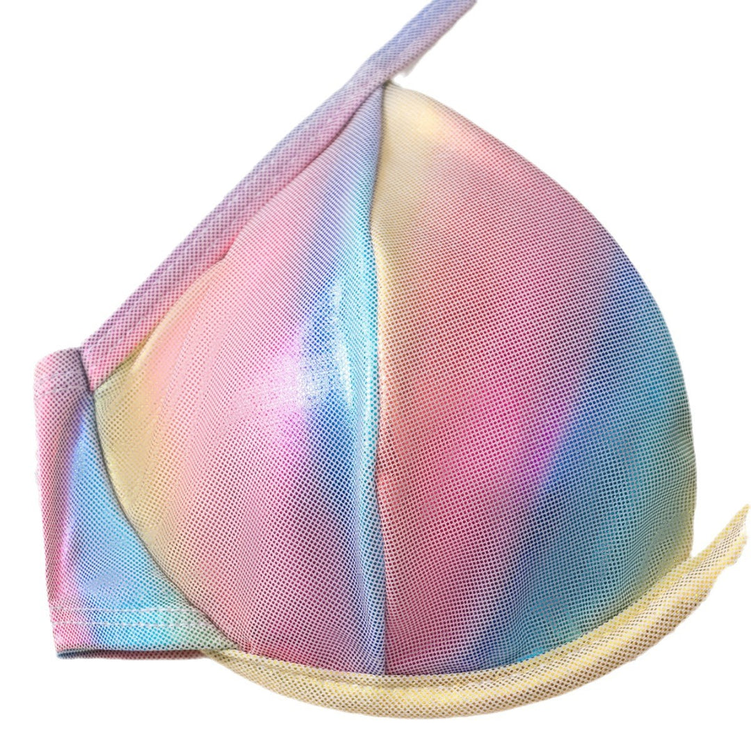 Damen Holographischer Triangel-Bikini R&B