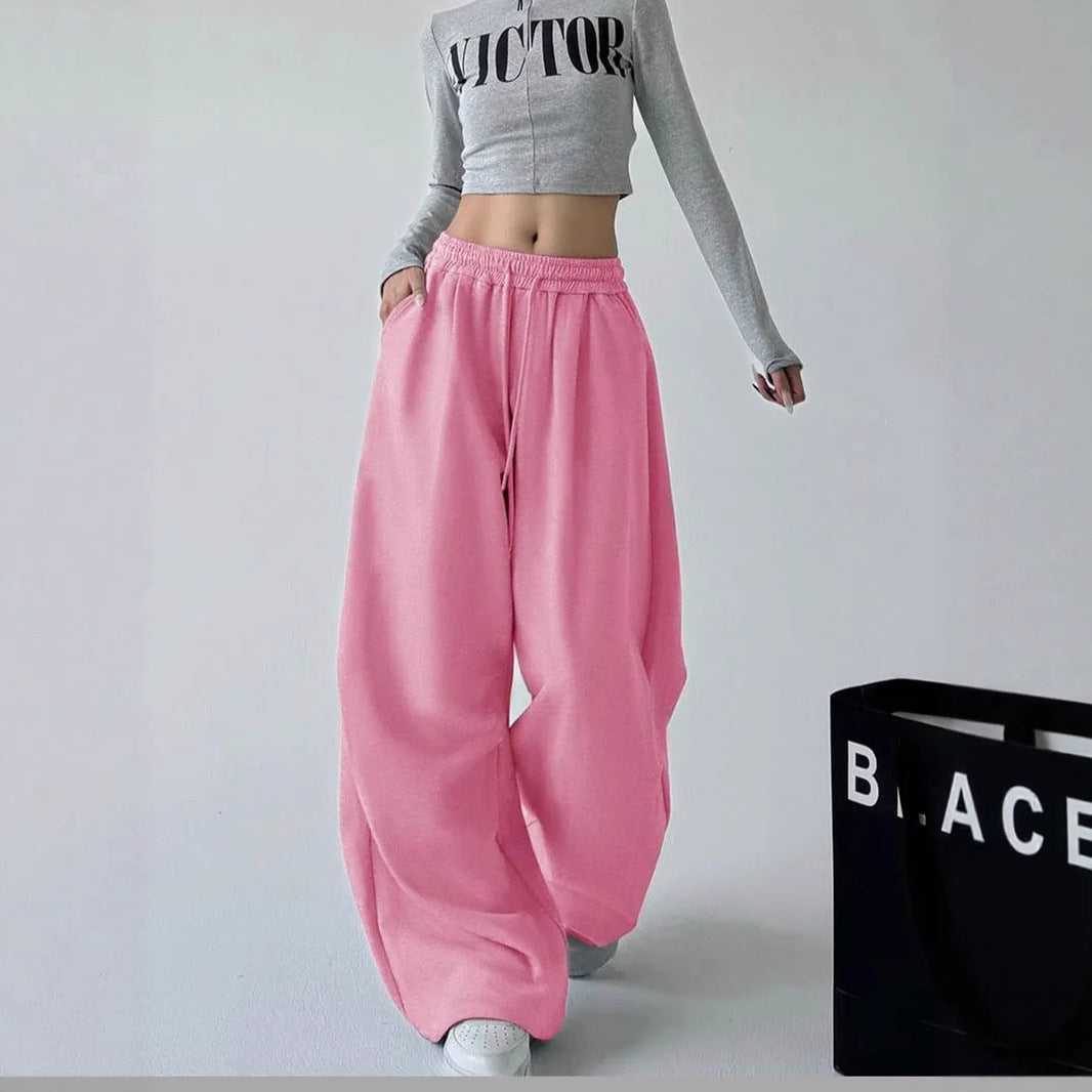 Damen Bequeme weite Jogginghose mit elastischem Bund und praktischen Taschen R&B