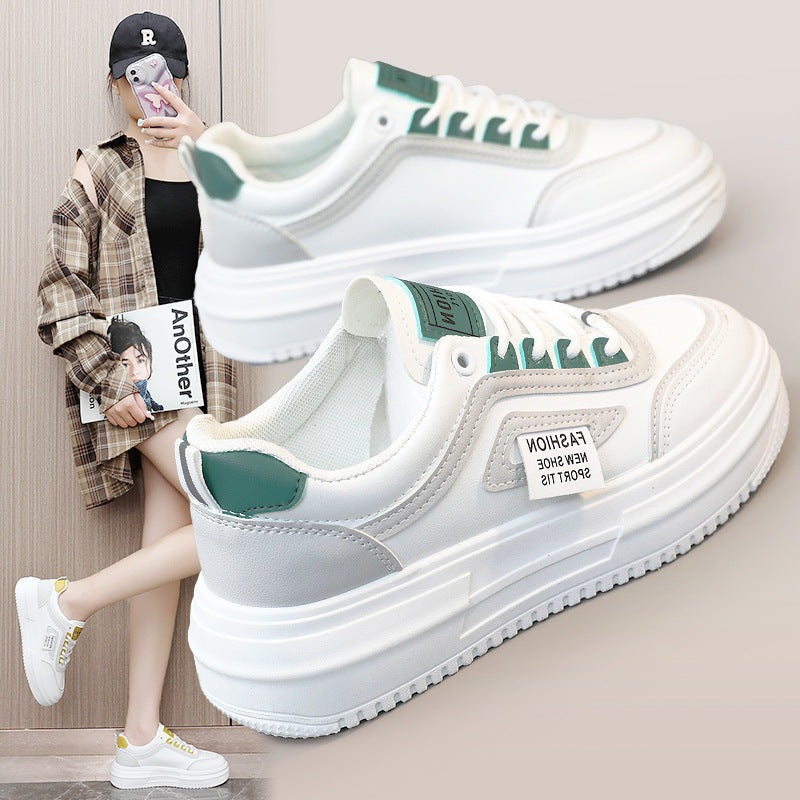 Damen modische Plateau Sneakers mit sportlicher Profilsohle und atmungsaktiver Konstruktion R&B