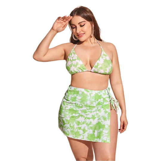 Damen Triangel-Bikini mit hohem Bund und modischem Farbverlauf R&B