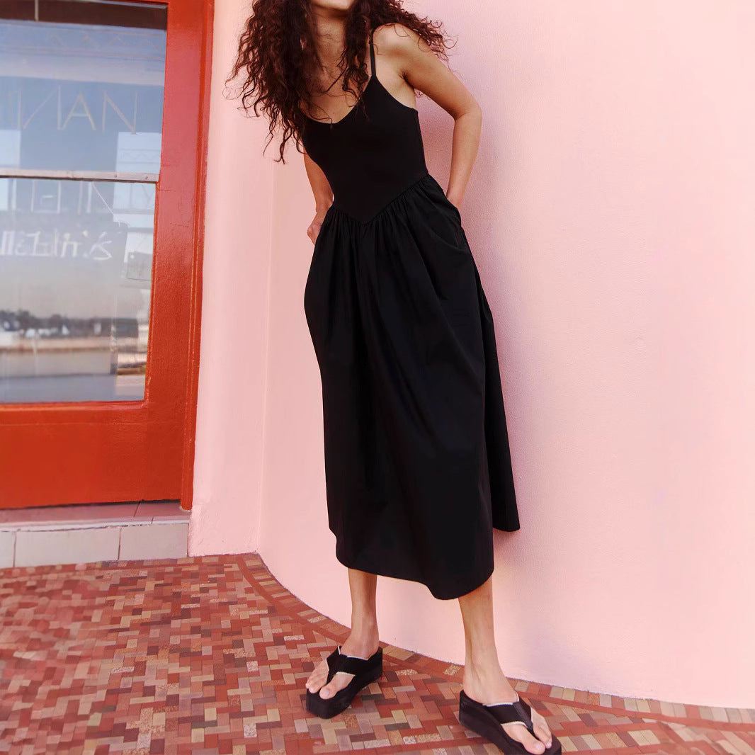 Damen Midi-Kleid mit lässigem Schnitt und praktischen Taschen R&B