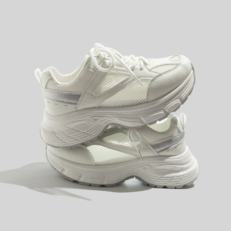 Damen Lauf-Sneaker mit atmungsaktivem Mesh-Obermaterial und stoßdämpfender Sohle