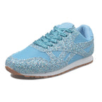 Damen glitzernde Sneakers mit atmungsaktiver Netzstruktur und rutschfester Sohle EB