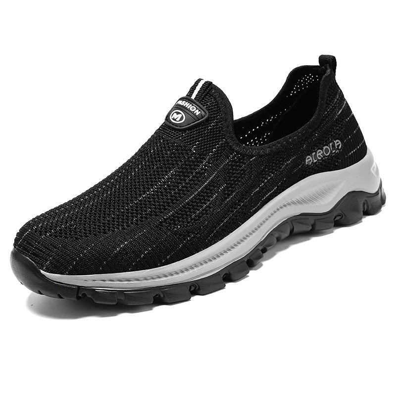 Damen Sportliche Slip-On Schnürschuhe mit atmungsaktiver Oberflächenstruktur und dämpfender Sohle R&B