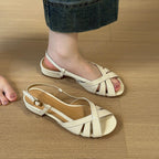 Damen Sandalen mit elegantem Kreuzriemen und komfortablem Fußbett