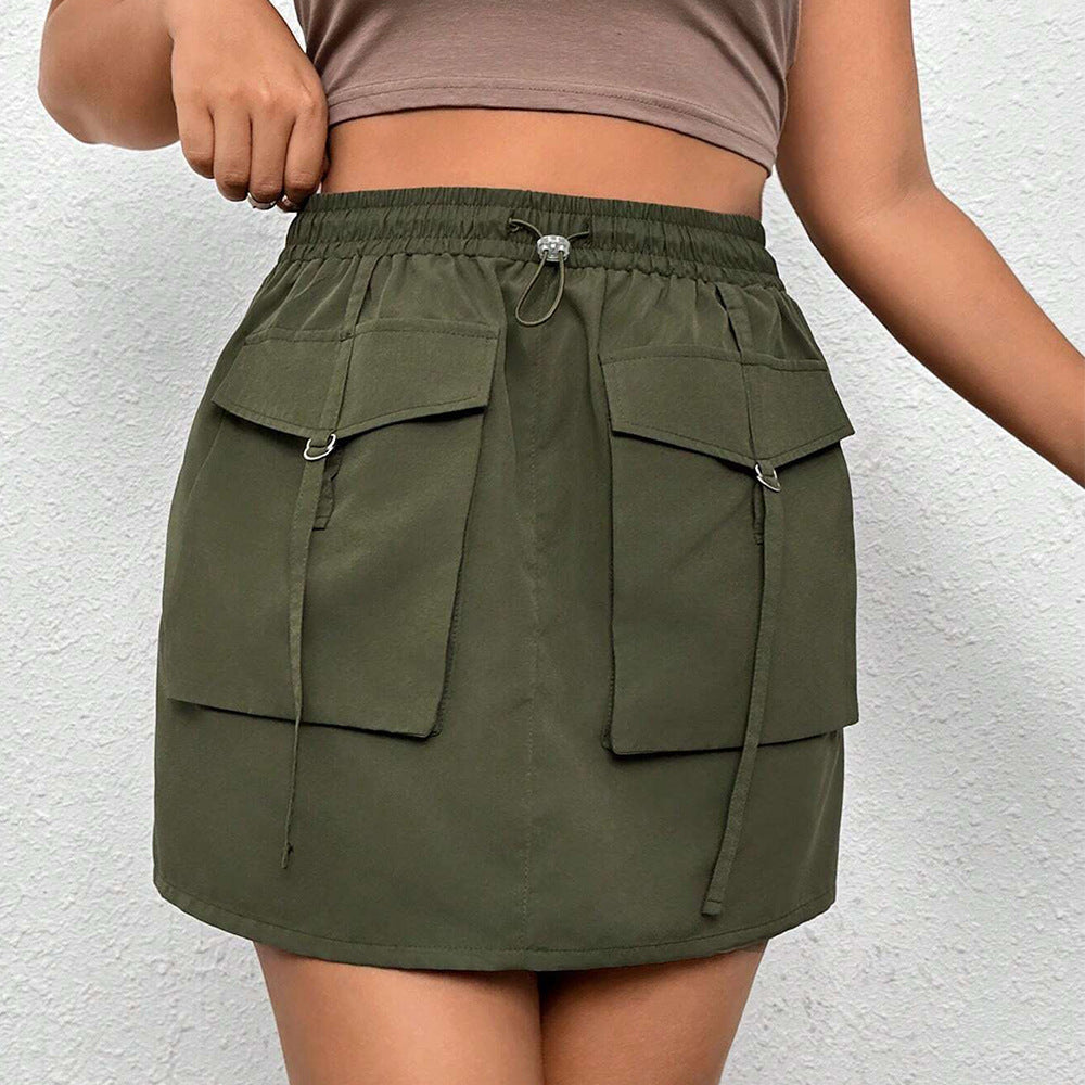Damen Minirock mit praktischen Taschen und verstellbarem Taillenbund R&B