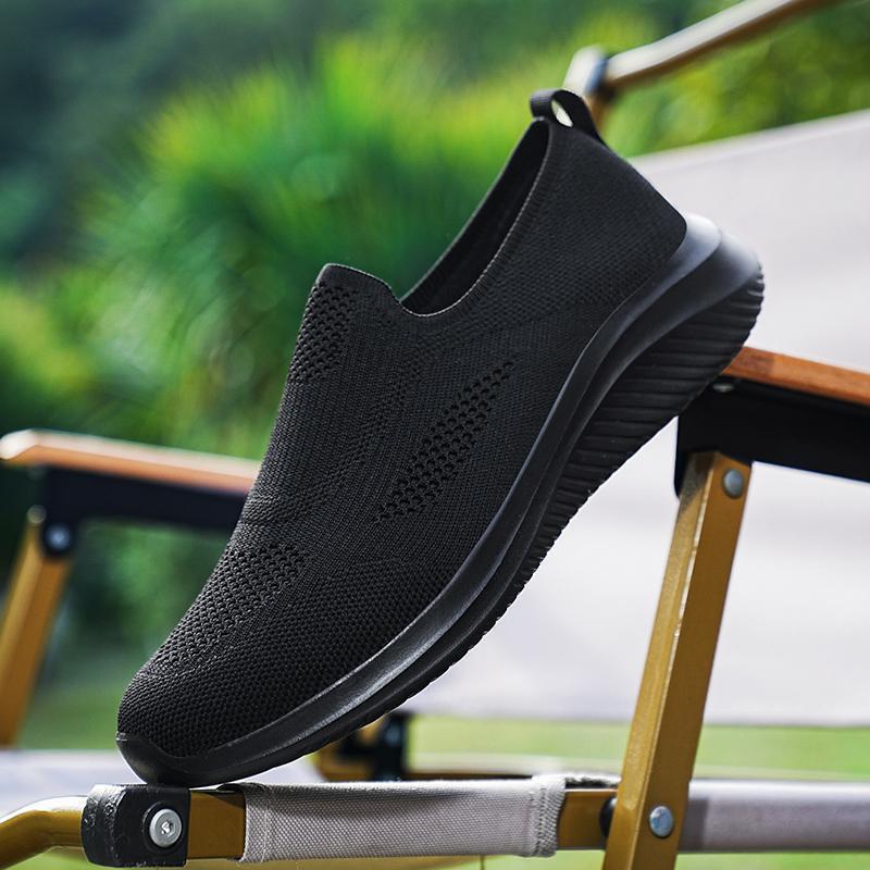 Damen Slip-On Sport Sneakers mit atmungsaktiver Stricktechnologie R&B