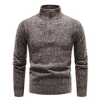 Herren Pullover mit halbem Reißverschluss und strukturiertem Design R&B