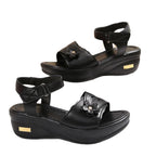 Damen Komfortable Wedge-Sandaletten mit zierlichem Blumenapplikation R&B