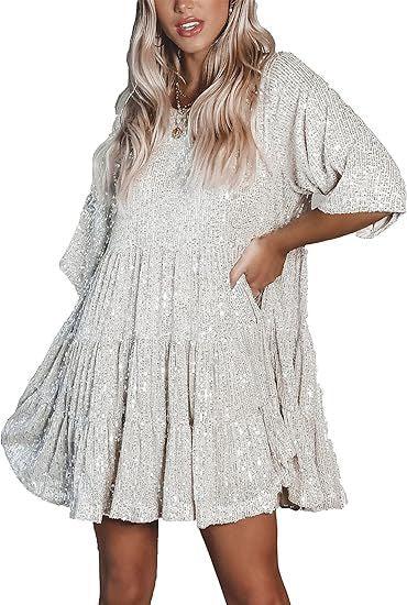 Damen Abendkleid mit funkelnden Pailletten R&B