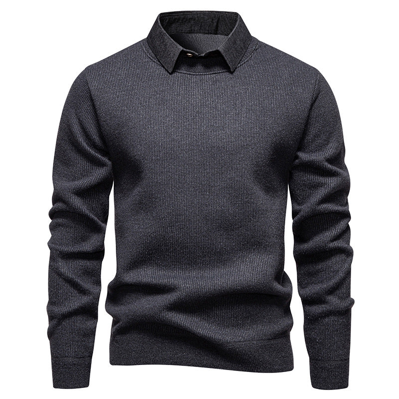 Herren modischer Pullover mit modernem Kragen und hochwertigem Material R&B