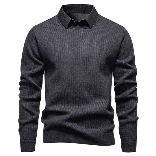 Herren modischer Pullover mit modernem Kragen und hochwertigem Material R&B