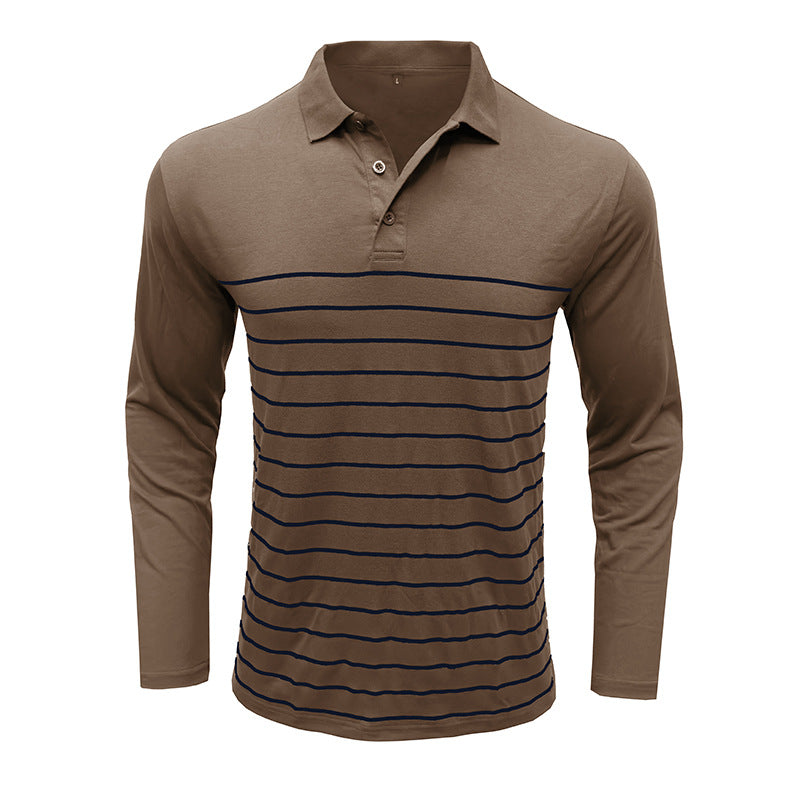 R&B | Pique Pullover Slim Passform Baumwollstrick Elegantes Streifenmuster