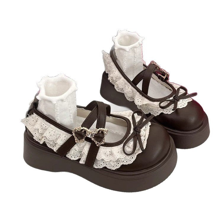 Damen Plattform-Sandalen mit verspieltem Spitzendetail und elegantem Riemenverschluss R&B