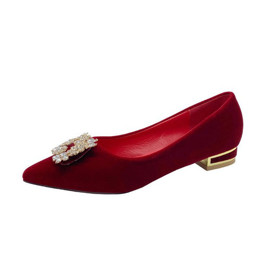 Damen elegante Spitzenpumps mit Kristallverzierung R&B