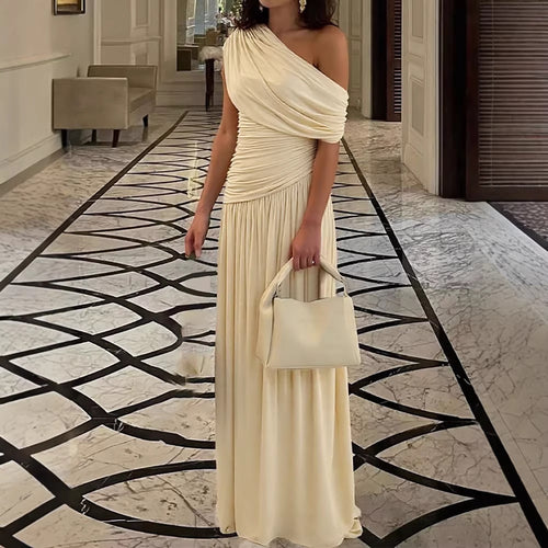 Damen Elegantes Wickel-Maxikleid mit asymmetrischem Schnitt und hochwertigem Jersey R&B