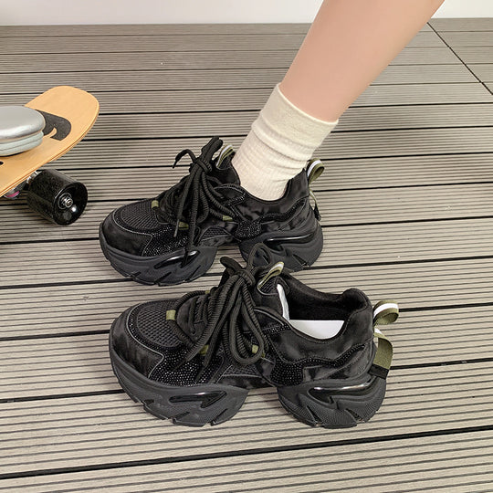 Damen Sportliche Chunky Sneakers mit atmungsaktivem Obermaterial und rutschfester Sohle R&B