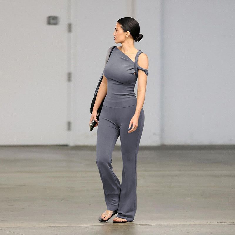 Damen Eleganter Einteiler mit asymmetrischem Schnitt und geschmackvollem Detail R&B