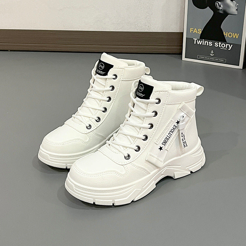Damen hochformatige Sneakers mit stabiler Gummisohle und atmungsaktiver Innenpolsterung R&B