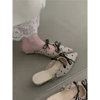 Damen Slingback Ballerinas mit Punkte-Design und schicker Schleifenverzierung R&B