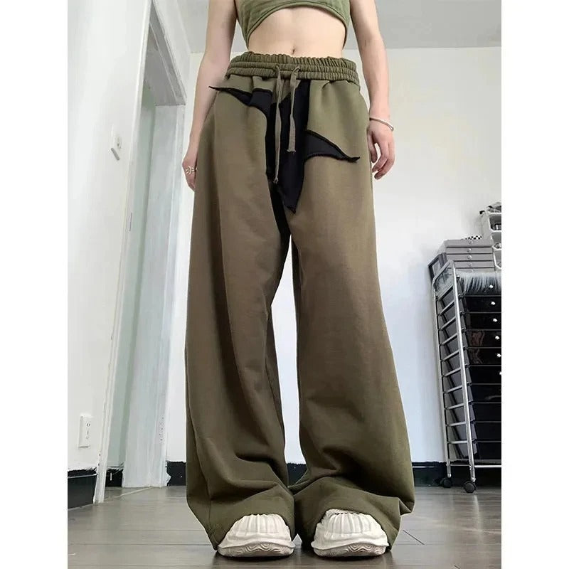 Damen Bequeme und lässige weite Jogginghose mit elastischem Bund und praktischen Taschen R&B