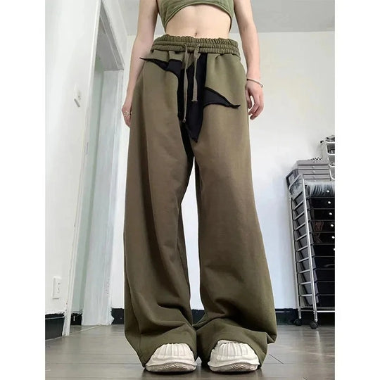 Damen Bequeme und lässige weite Jogginghose mit elastischem Bund und praktischen Taschen R&B