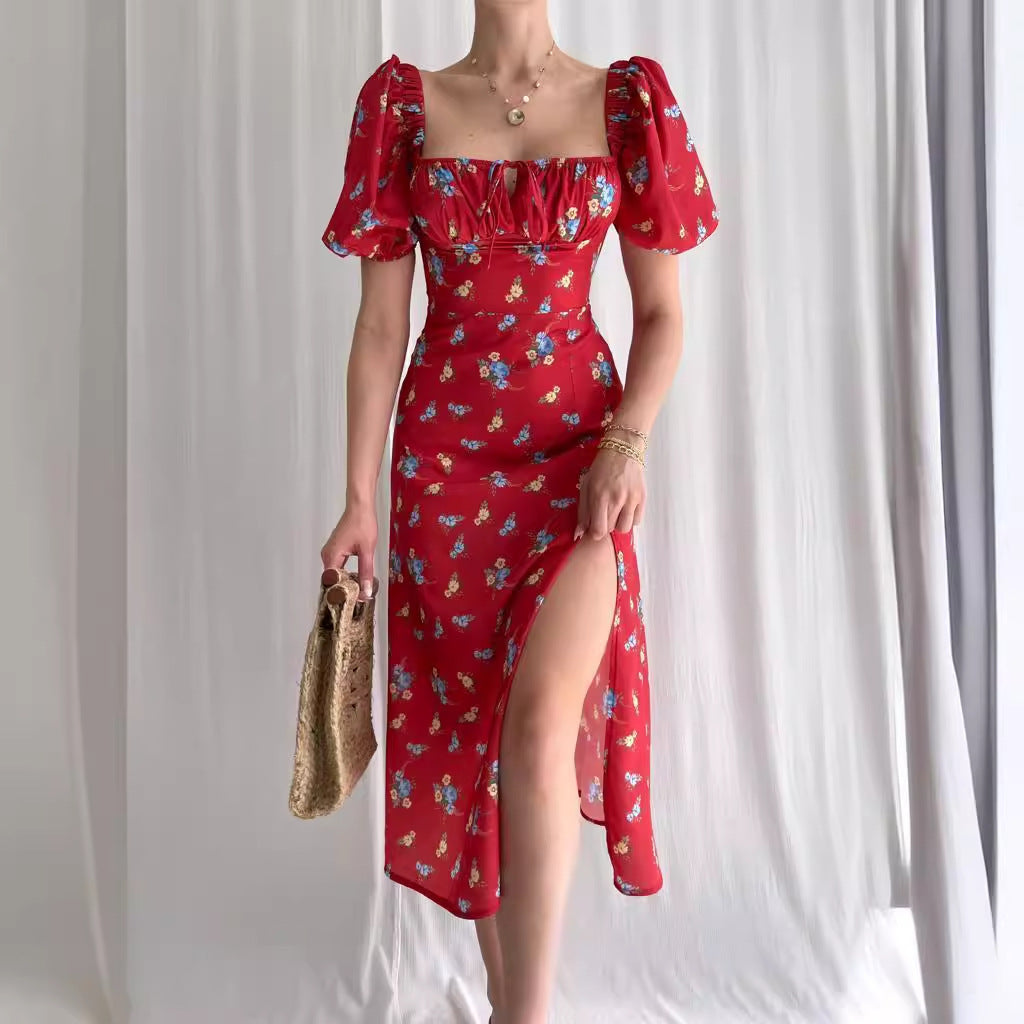 Damen Elegantes und verspieltes Blumenkleid R&B