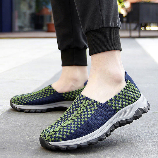 Unisex nan geflochtene elastische Slipper mit leichter dämpfender Sohle R&B