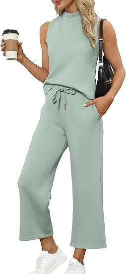 Damen Jumpsuit mit hochgeschlossenem Design und weitem Bein R&B