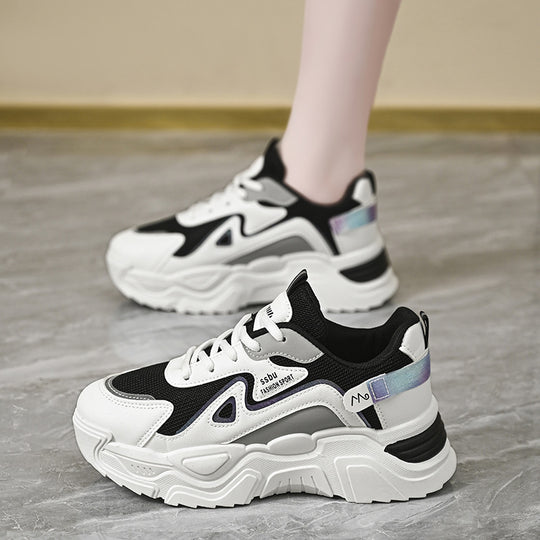 Damen Sportliche Chunky Sneakers mit atmungsaktiver Netzstruktur und stabiler Sohle R&B