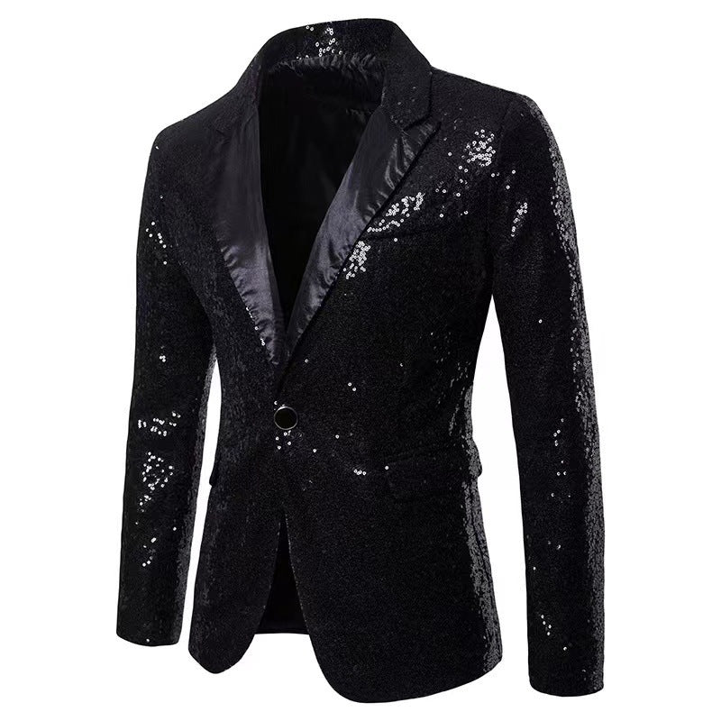 Herren schimmernder Pailletten Blazer R&B