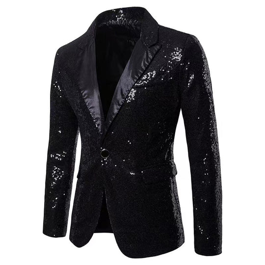 Herren schimmernder Pailletten Blazer R&B