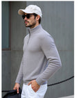 Herren Rollkragenpullover mit modernem Strukturdesign R&B