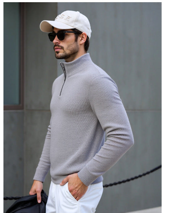 Herren Rollkragenpullover mit modernem Strukturdesign R&B