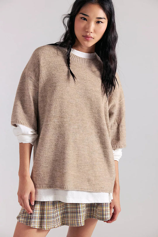 Damen Stylish halbtransparentes Sweatshirt mit Spitze und lässigem Schnitt R&B